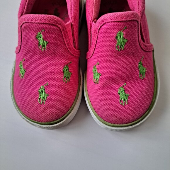 Polo Ralph Lauren girls' Bal Harbour Repeat slip-ons size 5 sneakers - Picture 3 of 7